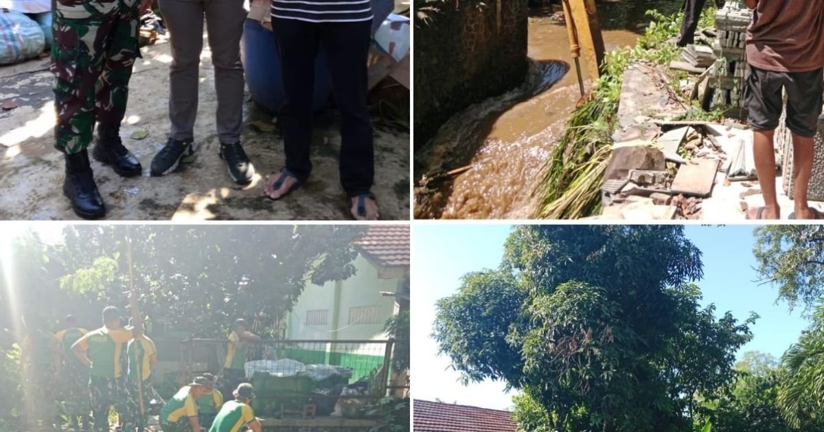 Karya Bakti Bersihkan Penyumbatan Kali Baru di Cibinong, Warga dan TNI Turun Tangan Cegah Banjir