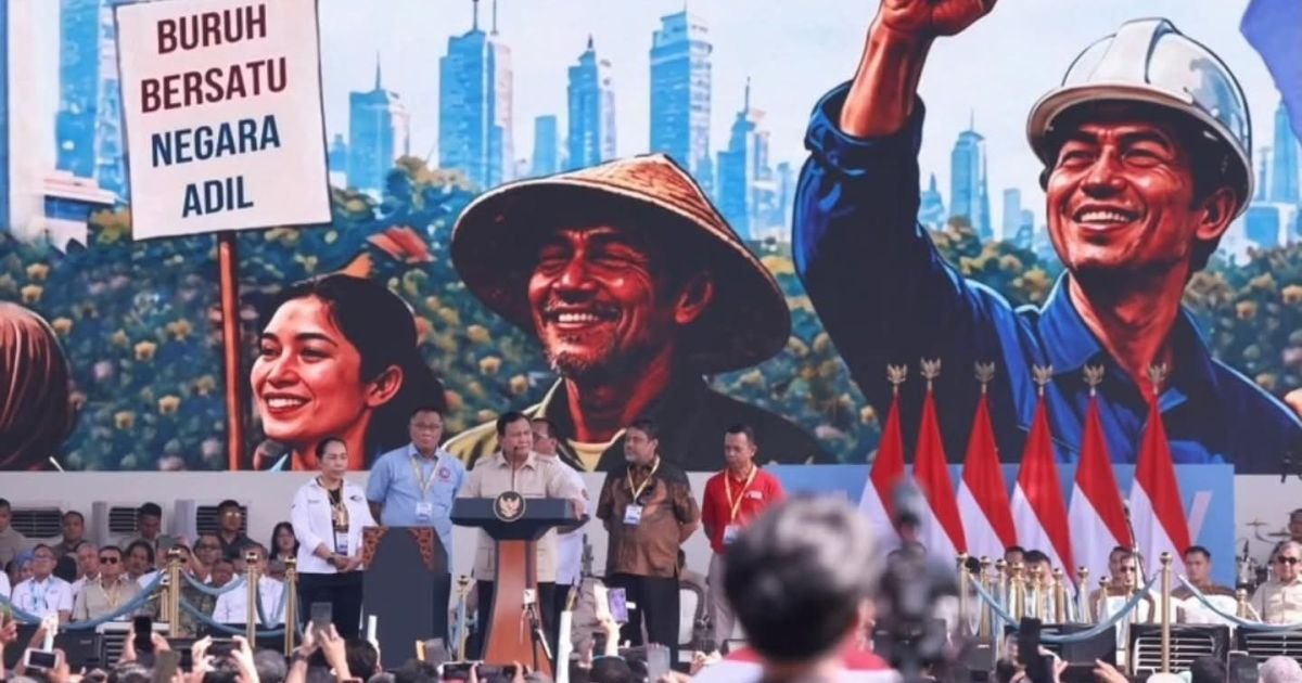 Presiden Prabowo Hadiri Peringatan Hari Buruh Internasional 2026 di Monas