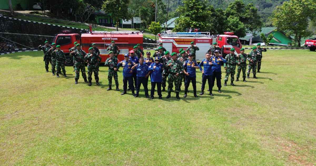 Latihan Damkar dan Operator Kendaraan, Kodim 0622/Sukabumi Tingkatkan Personil Kesiapsiagaan