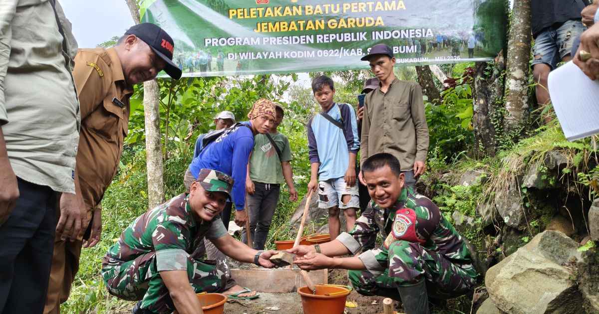 Kodim 0622/Kab. Sukabumi Gerak Cepat, Program Wujudkan Presiden Lewat Pembangunan Jembatan Cihujung