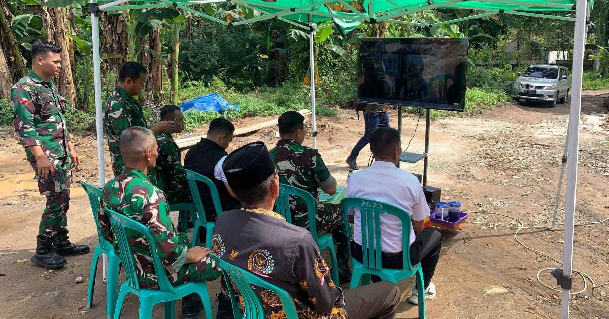 Kasdim 0421/LS Laksanakan Vicon Evaluasi Pembangunan Jembatan Perintis Garuda Sukaraja