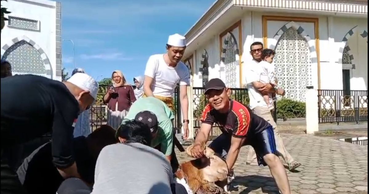 KH Hilman Pimpin Kegiatan Penyembelihan Hewan Kurban