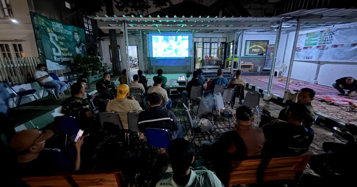 Nobar Final Piala Dunia di Koramil 0605/Bogor Utara Pererat Sinergi TNI, Polri, Pemerintah, dan Masyarakat