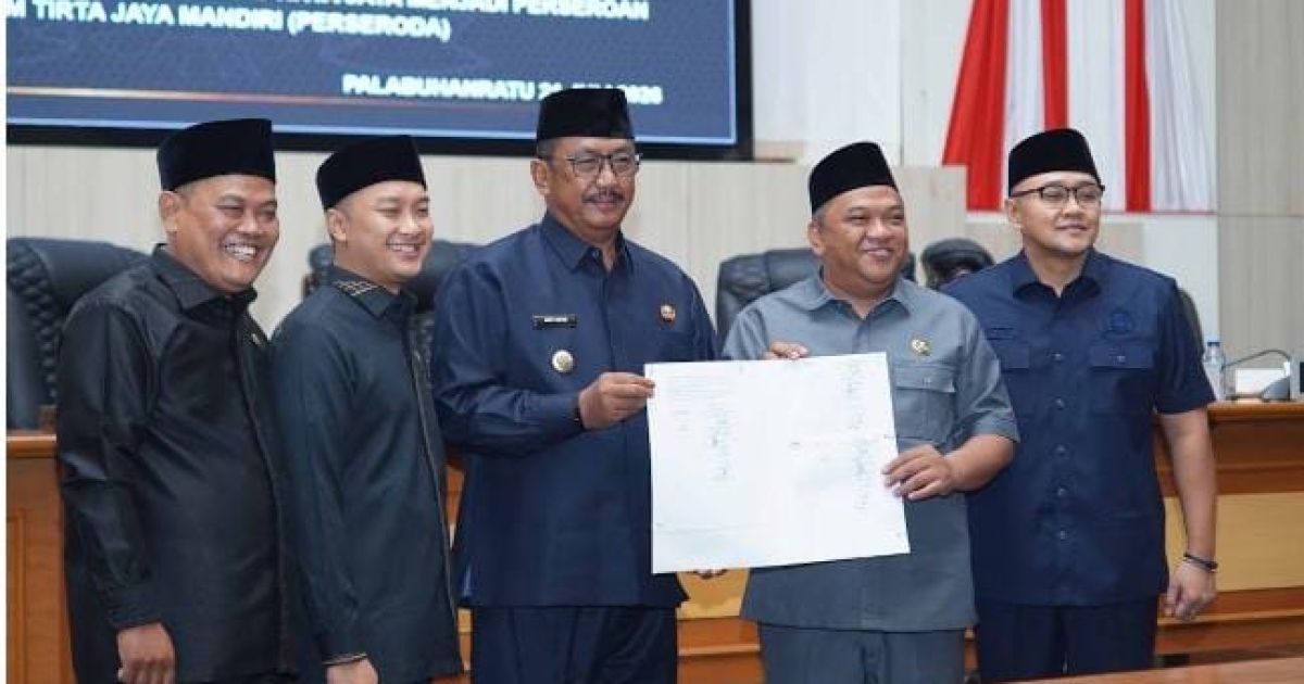 Paripurna Ke-10 DPRD Sukabumi Sahkan Persetujuan Raperda Ketertiban Umum, Bahas Transformasi Perumda Tirta Jaya