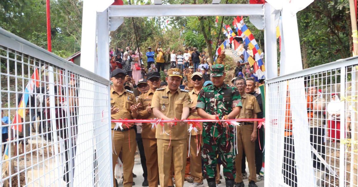 Peresmian Jembatan Garuda Di Cibadak, Wabup Sukabumi